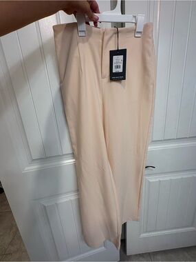 Who What Wear Pale Pink Wide-Leg Pants